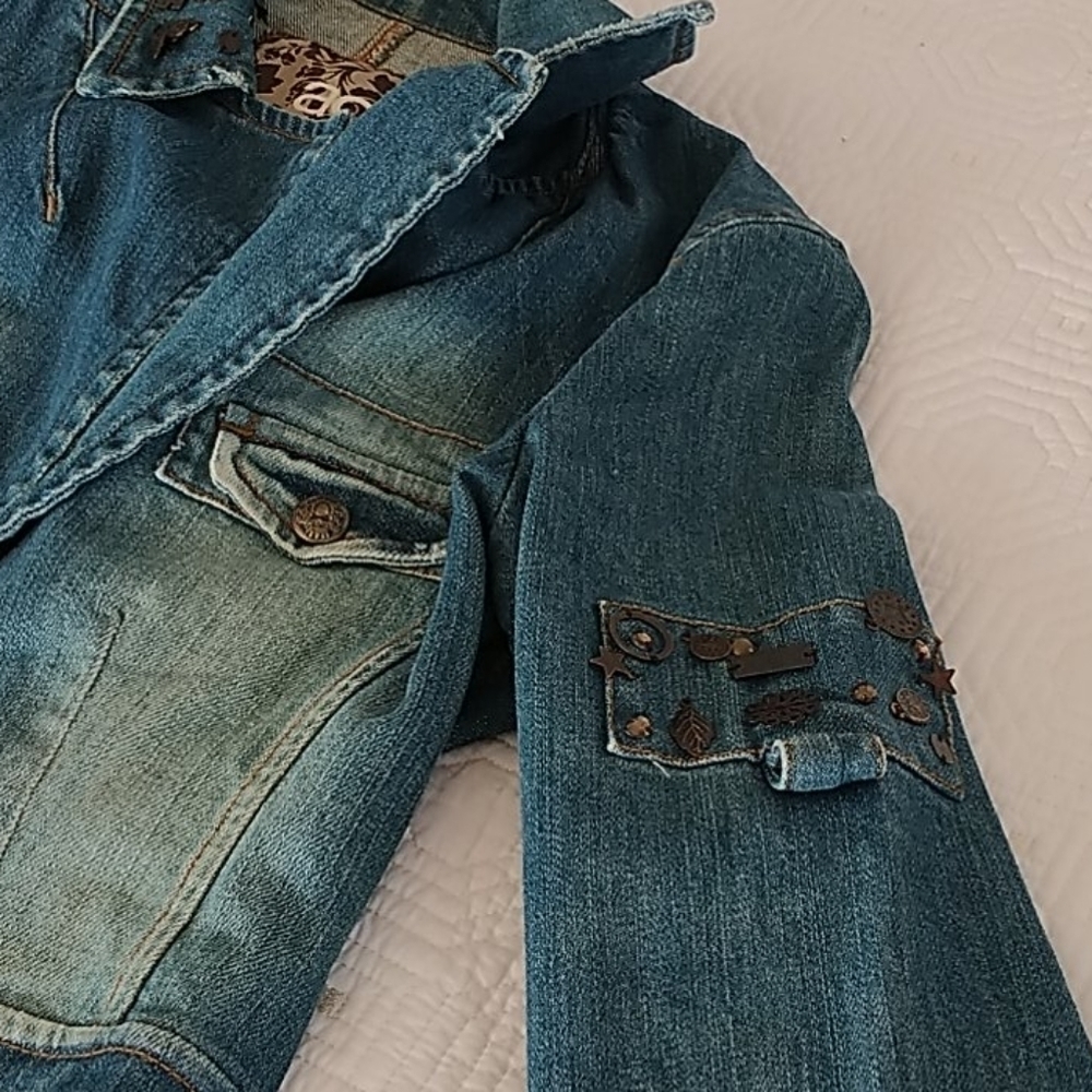 ADL by Adilisk distressed Jean With Embellishments Sz S - Picture 9 of 14
